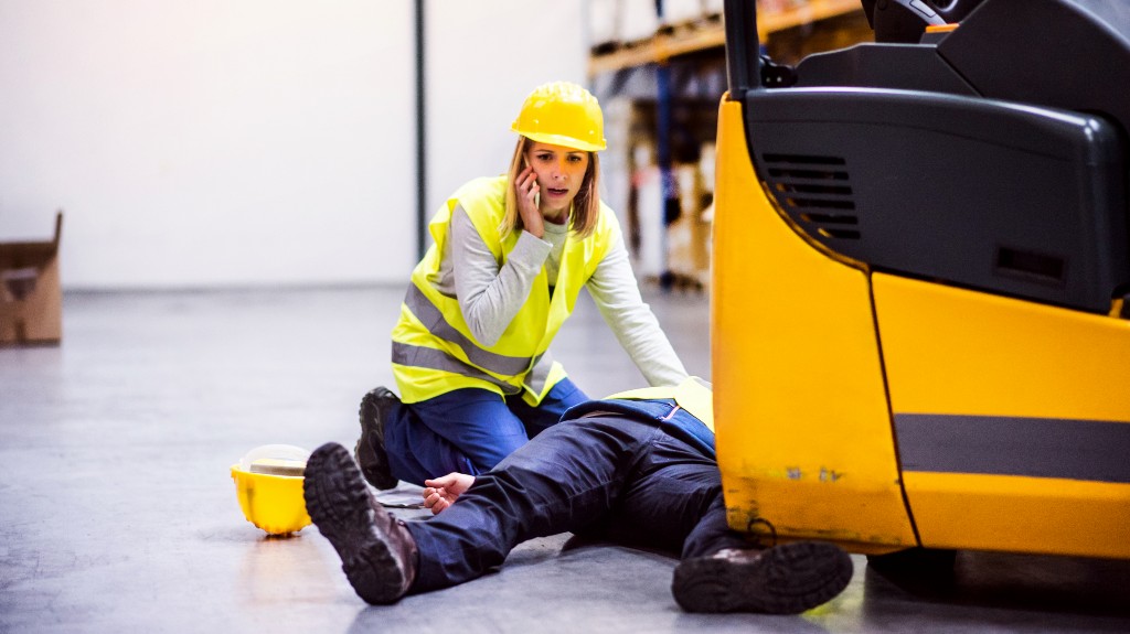 Man injured by forklift