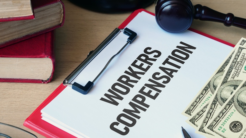 Workers compensation is shown using a text